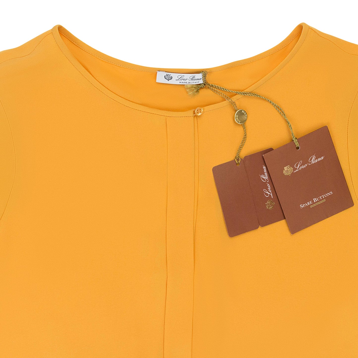 SCOOP NECK SHORT SLEEVE ORANGE BLOUSE