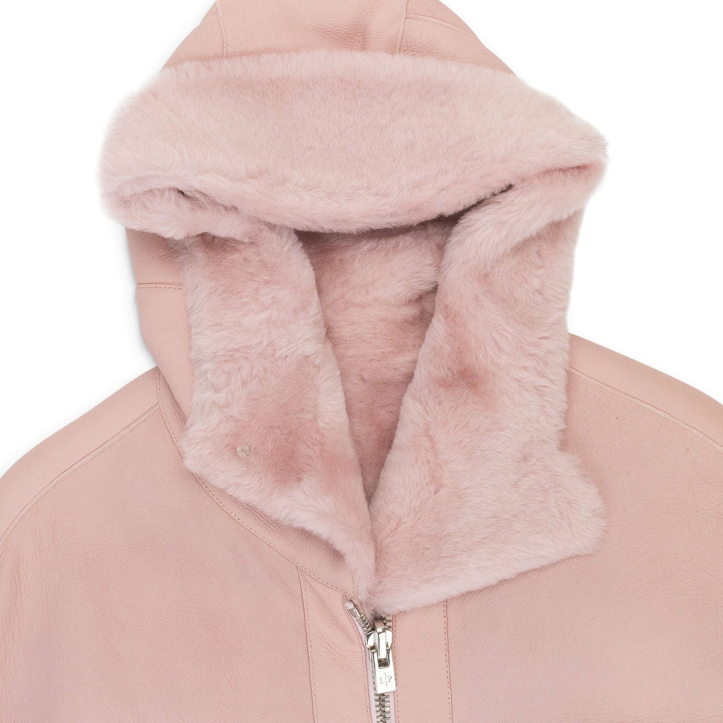 DOUBLE-SIDED SHEEPSKIN PINK COAT
