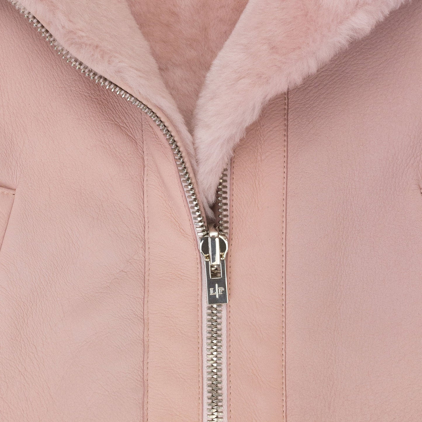 DOUBLE-SIDED SHEEPSKIN PINK COAT