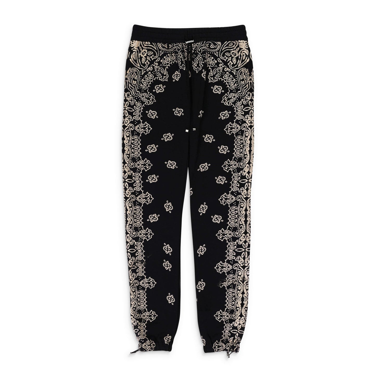 BANDANA BLEACH BLACK SWEATPANTS