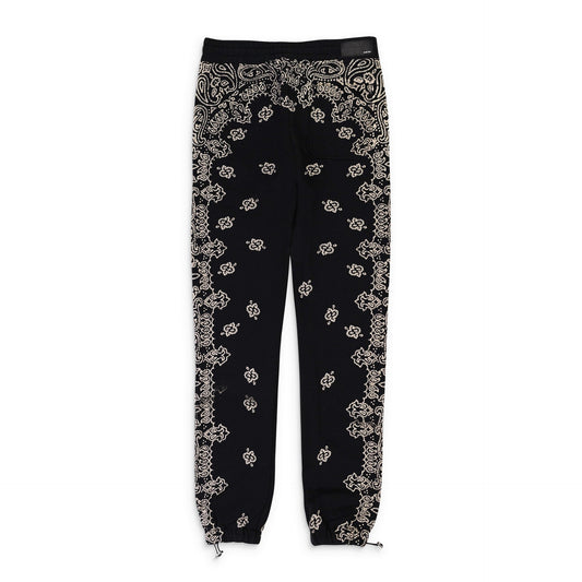 BANDANA BLEACH BLACK SWEATPANTS