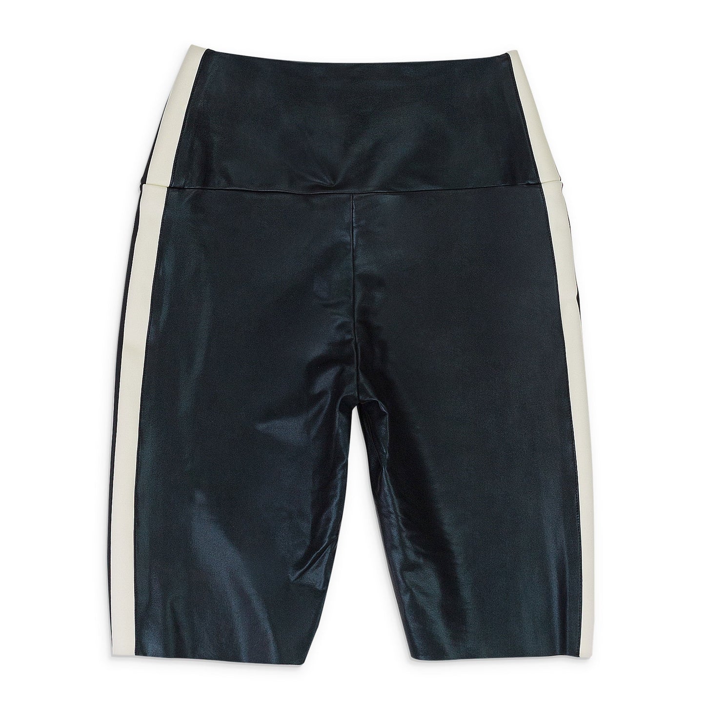 SIDE STRIPE BERMUDA BLACK SHORTS