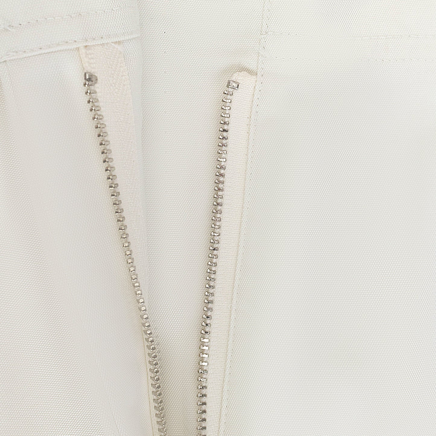 COTTON POLY CARGO OFF WHITE CARGO PANTS