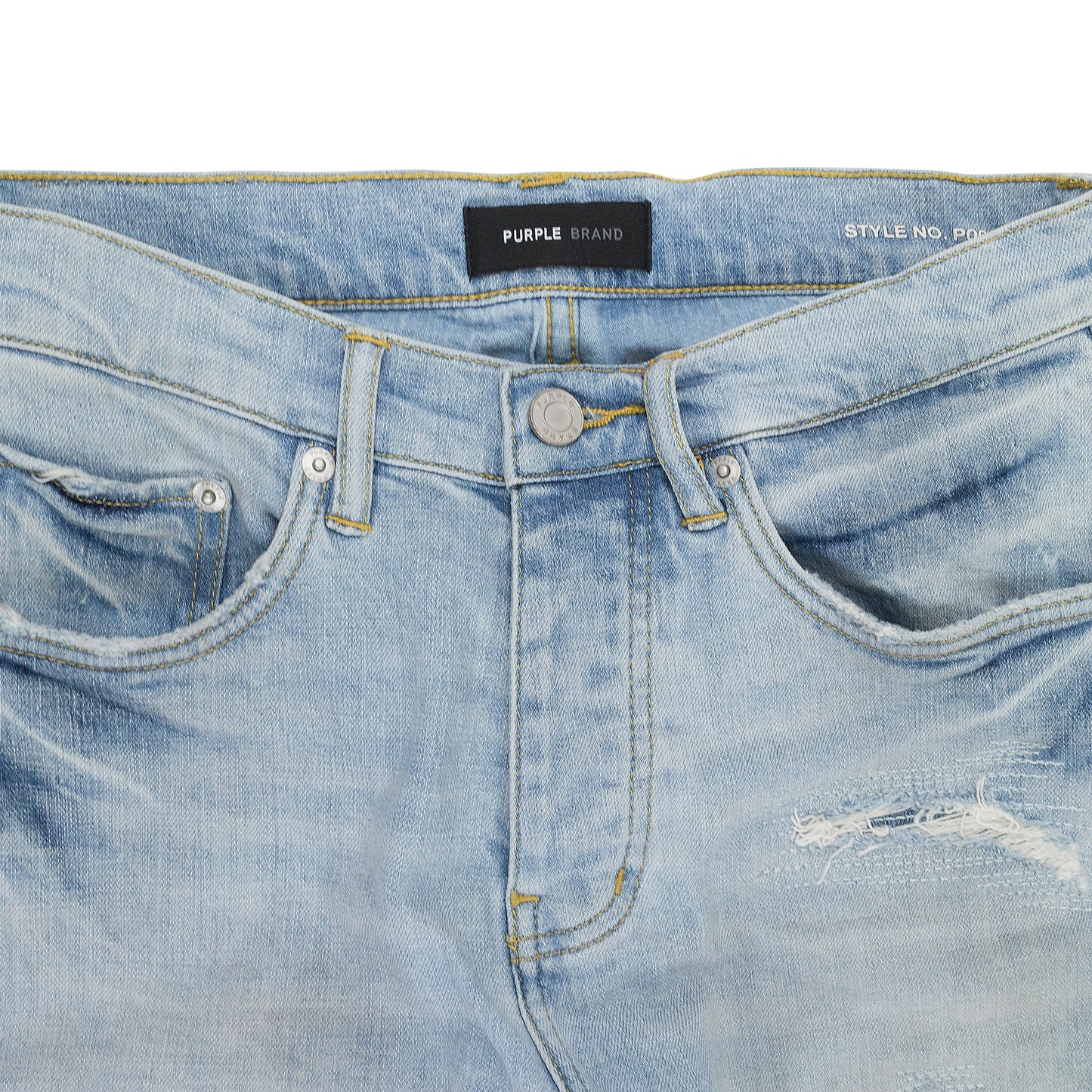 WORN QUILTED DESTROY POCKET Indigo SKINNY JEANS