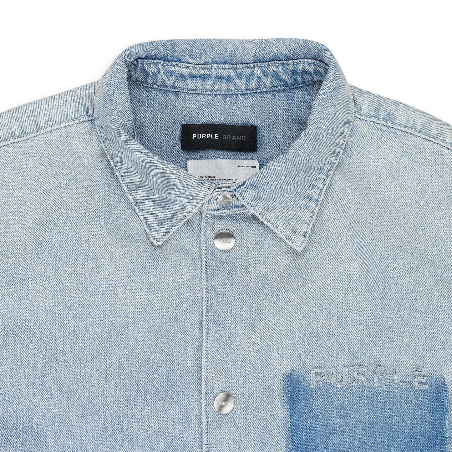LS SNAP SHIRT JACKET Indigo DENIM JACKETS