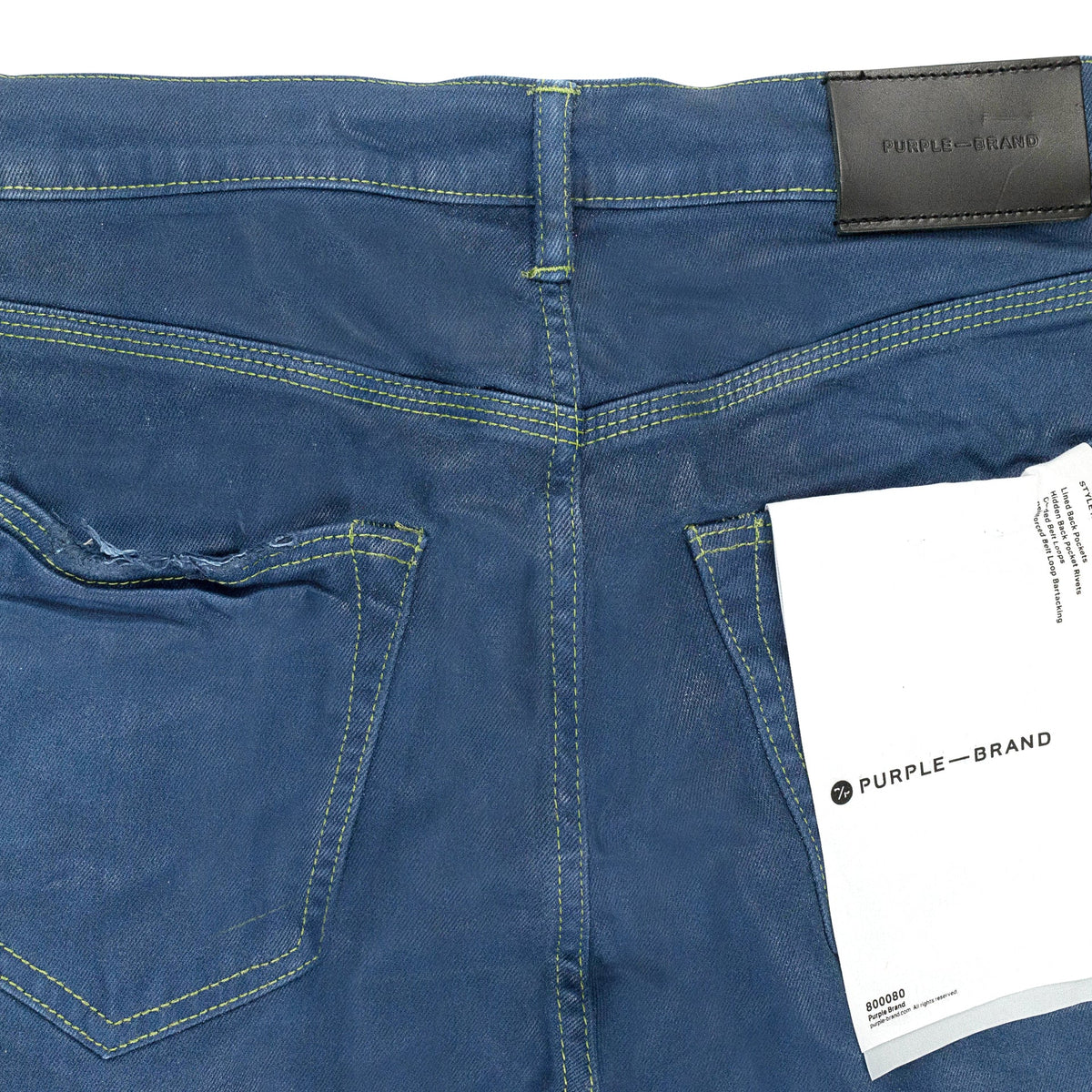 DEEP CONTRAST STITCH Blue SKINNY JEANS