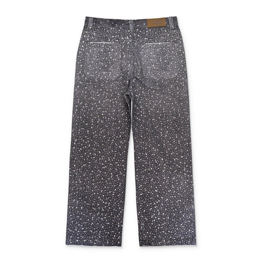 DIAMOND DENIM BLACK STRAIGHT-FIT JEANS