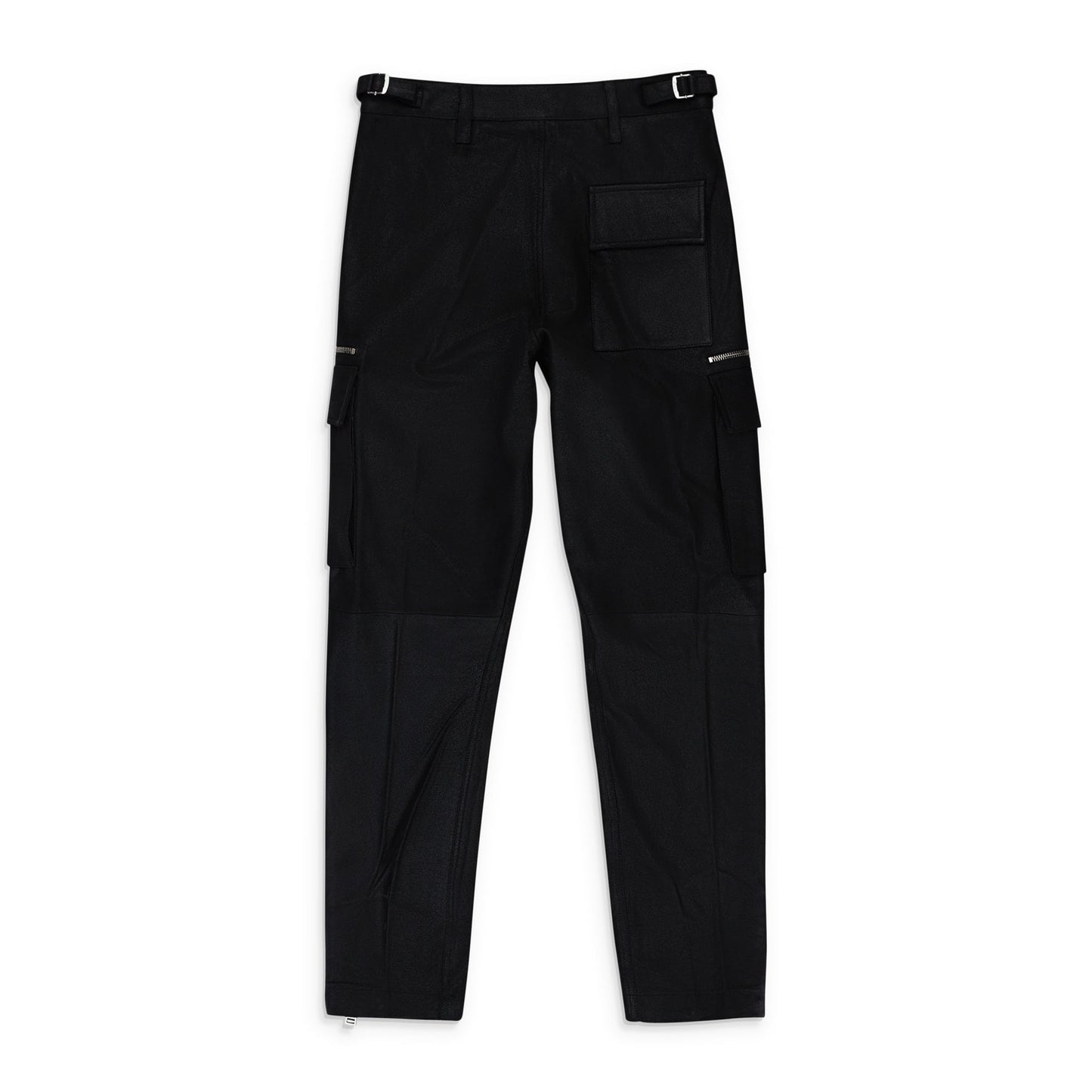 SUEDE ZIP CARGO PANT BLACK CARGO PANTS
