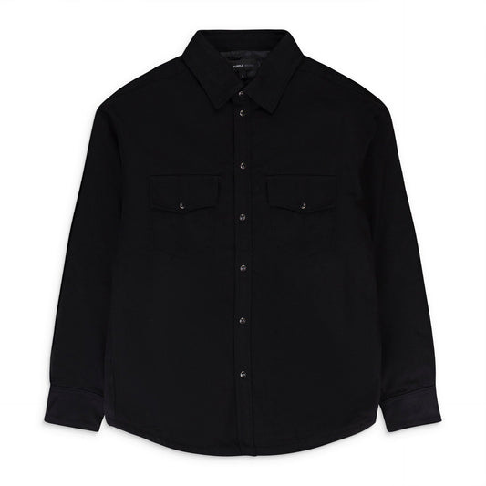 PADDED WESTERN JACKET BLACK DENIM JACKETS