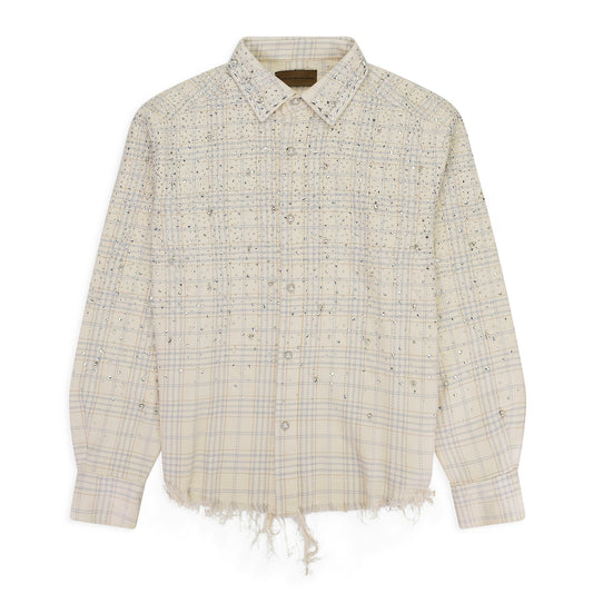 PEARL AND DIAMOND BEIGE BUTTON-DOWN SHIRT