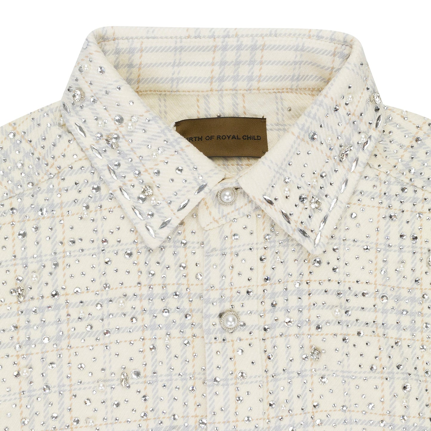 PEARL AND DIAMOND BEIGE BUTTON-DOWN SHIRT