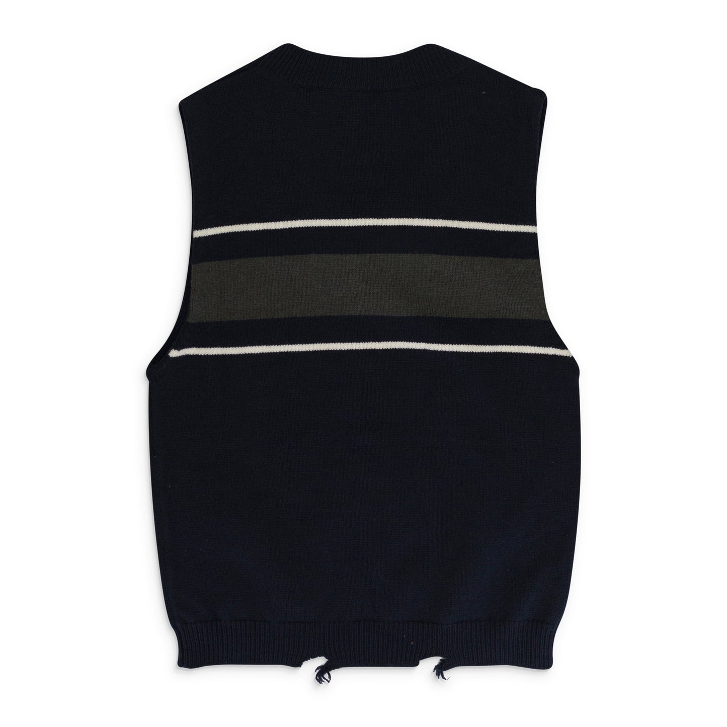 DANGLED RIB KNIT SWEATER VEST