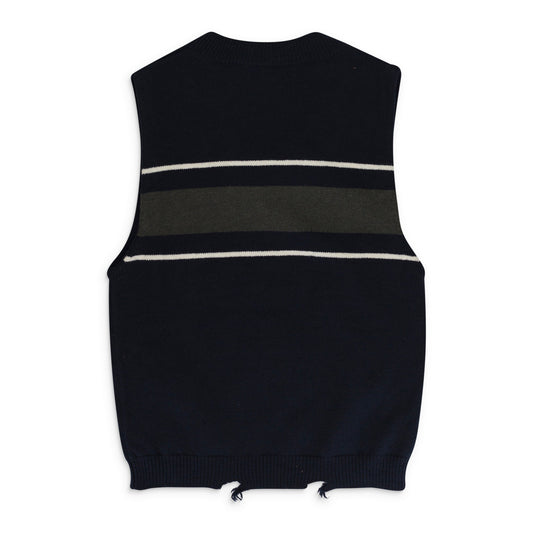 DANGLED RIB KNIT SWEATER VEST