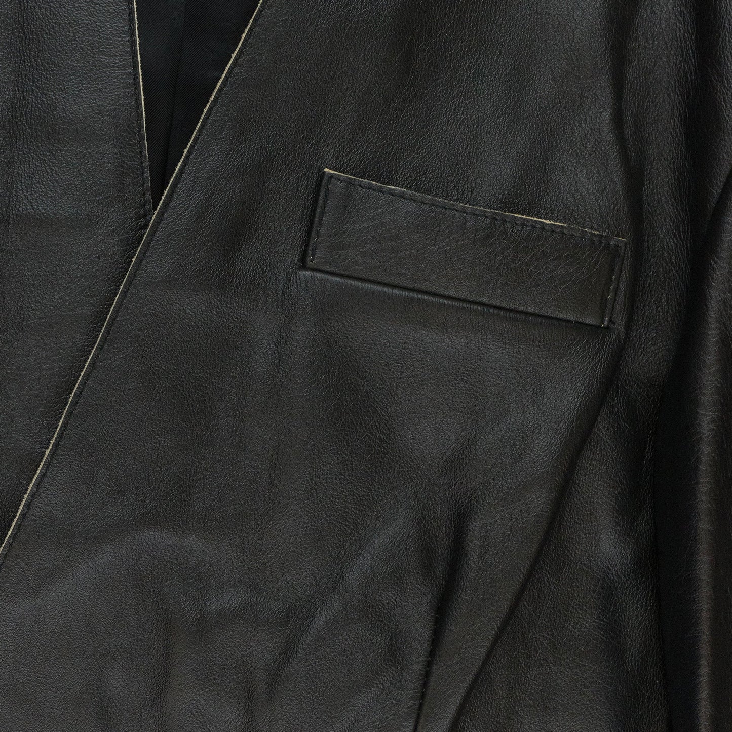 LEATHER DOUBLE BREASTED LEATHER JACKET