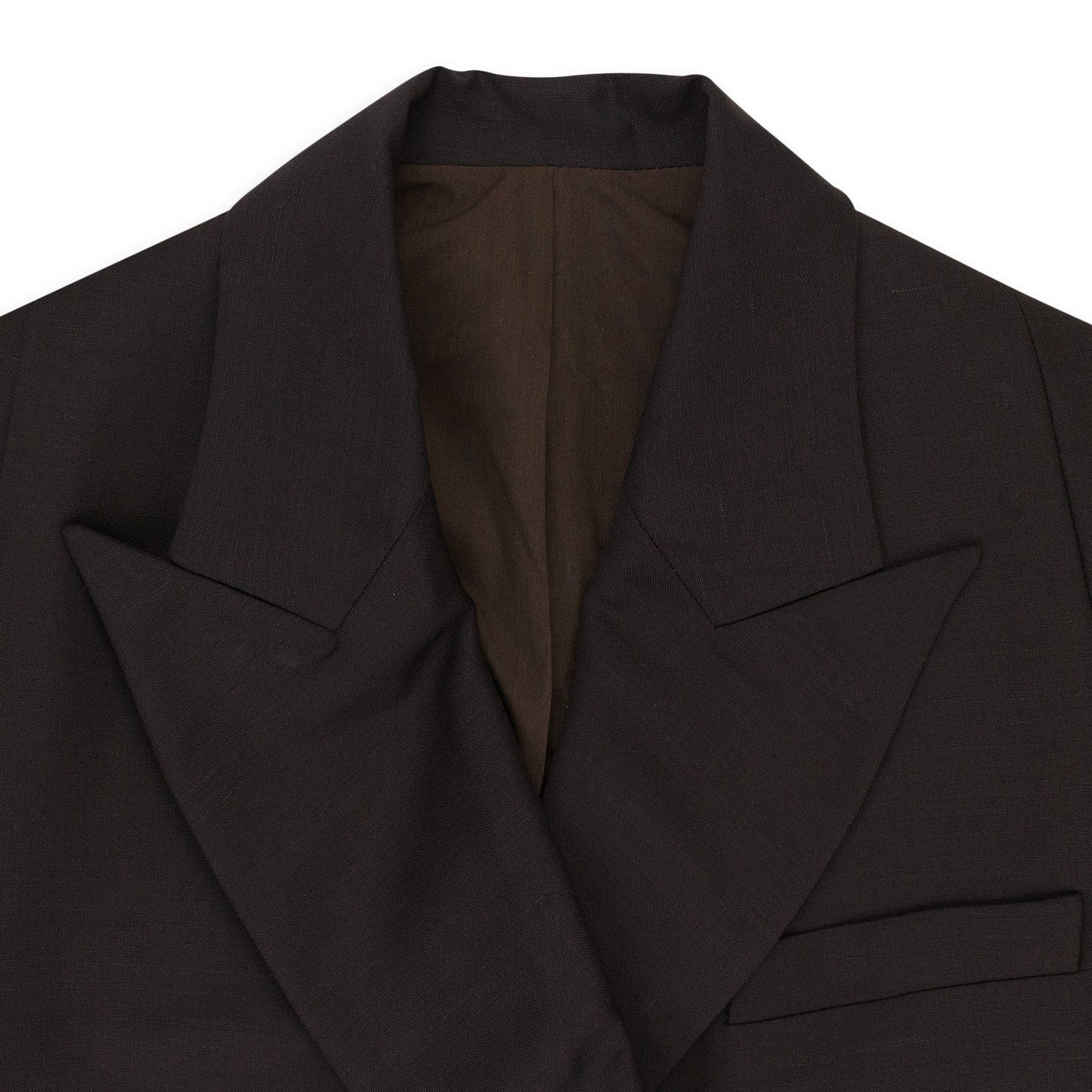 DIFFERENT SIDES DOUBLE BREASTED DARK BROWN JACKET