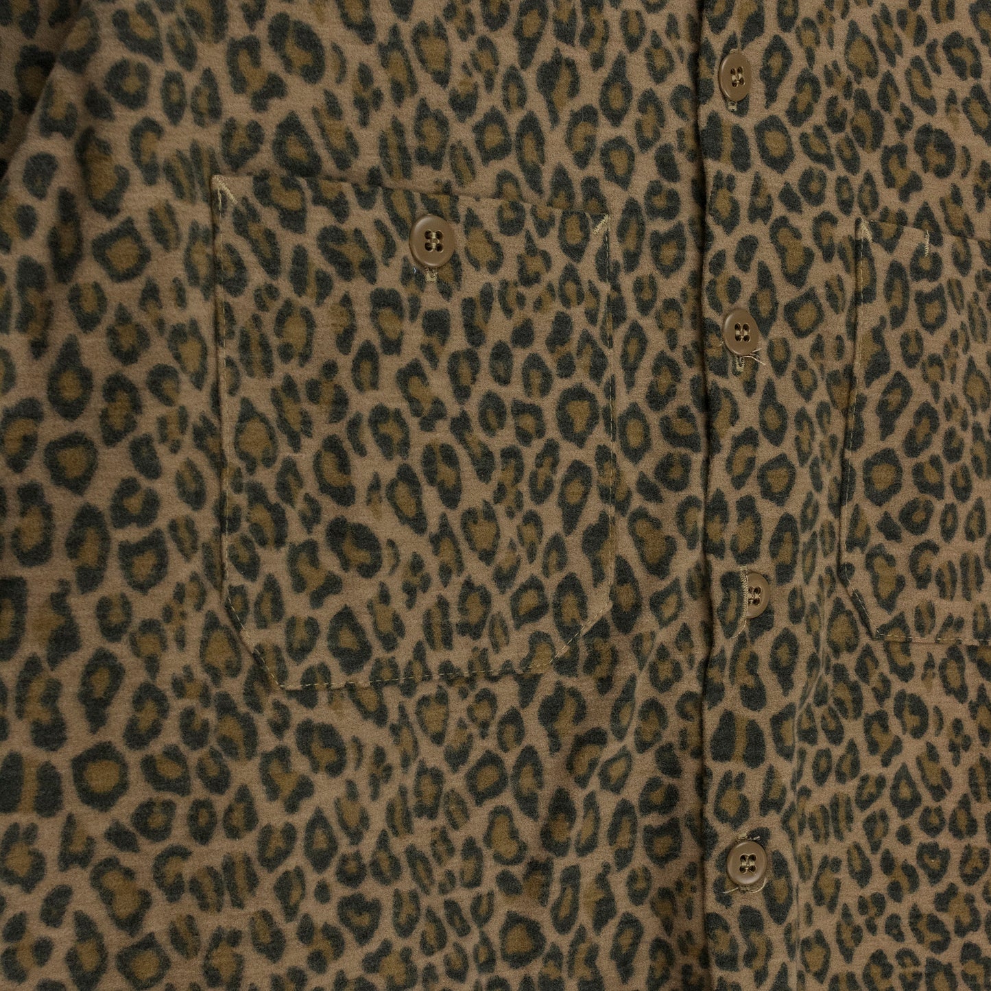 ALL OVER LEOPARD PRINT LONG SLEEVE BROWN SHIRT