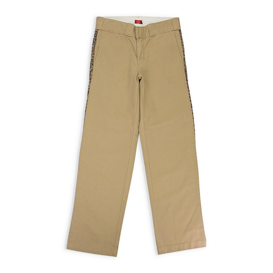 NWT DICKIES 1922 X OC CONTRAST LEOPARD SIDE STRIPE BEIGE DRESS PANTS