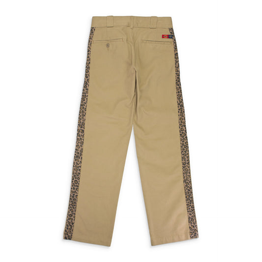 NWT DICKIES 1922 X OC CONTRAST LEOPARD SIDE STRIPE BEIGE DRESS PANTS