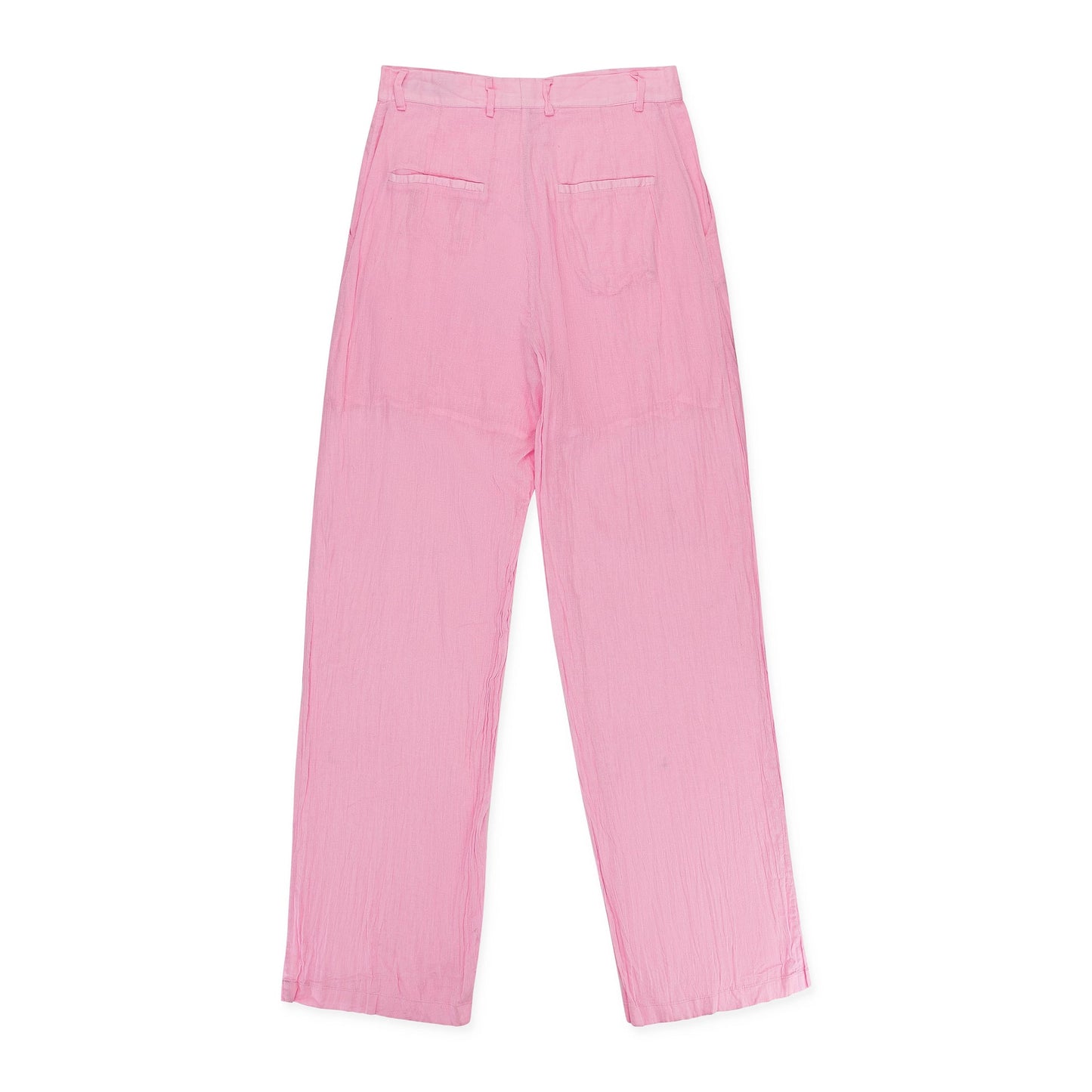 DYED AND BLEACHED MUSLIN PINK STRAIGHT PANTS
