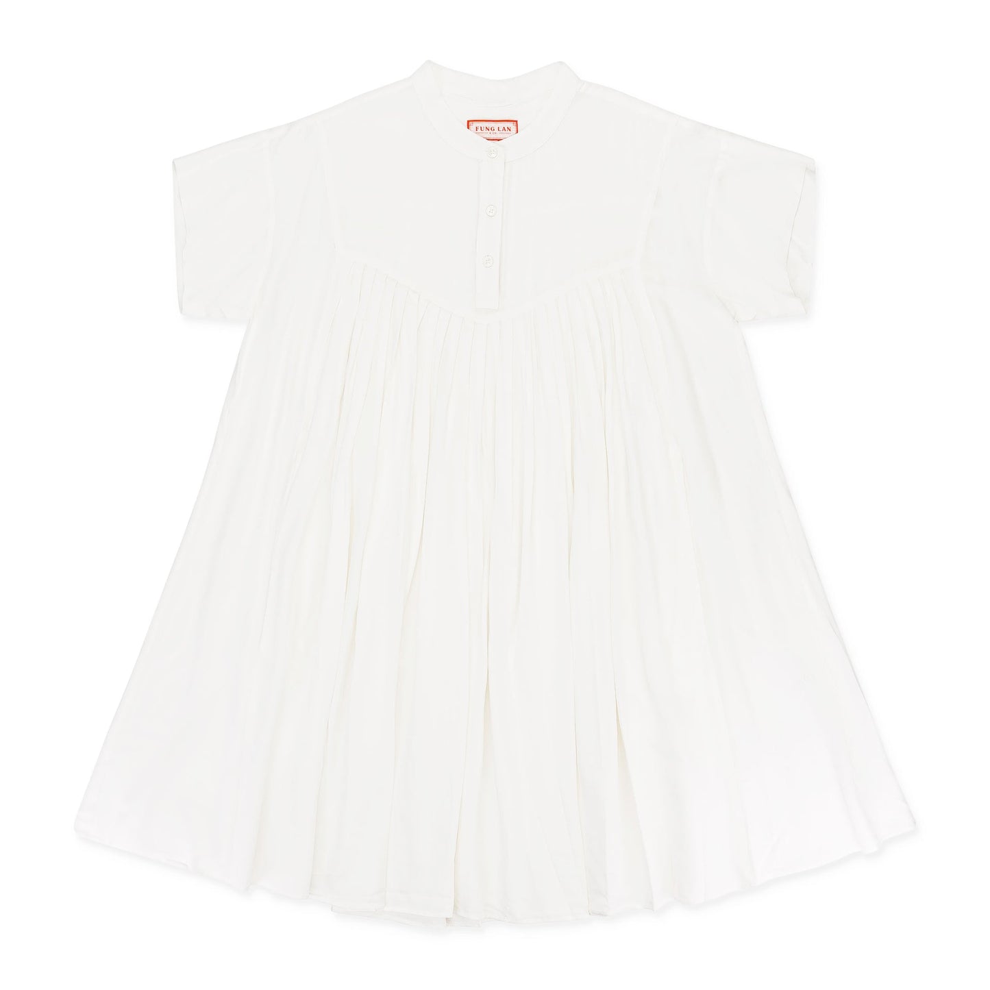PLEATED WHITE DRESS