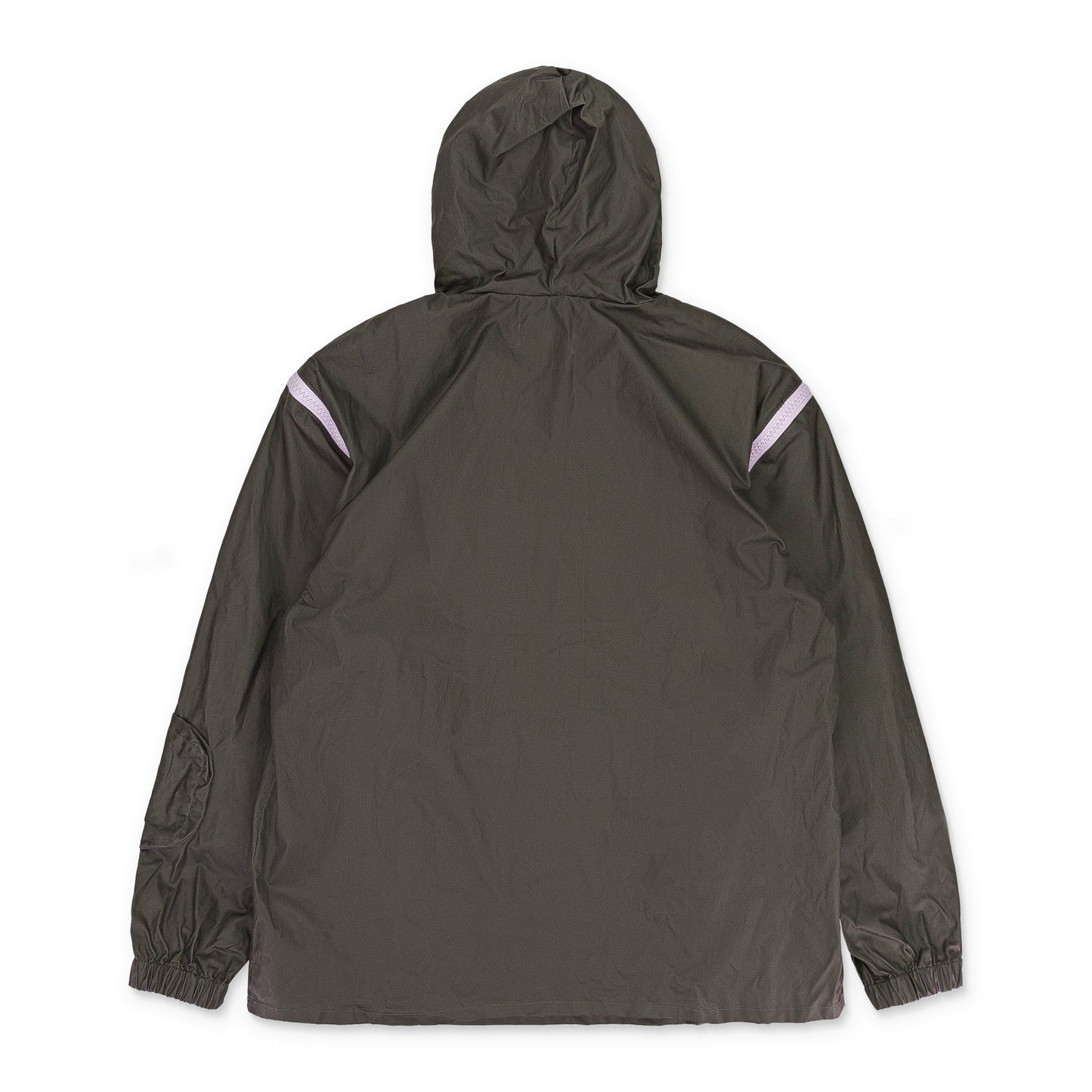 HALF ZIP ANORAK OLIVE/LAVENDER HOODIE