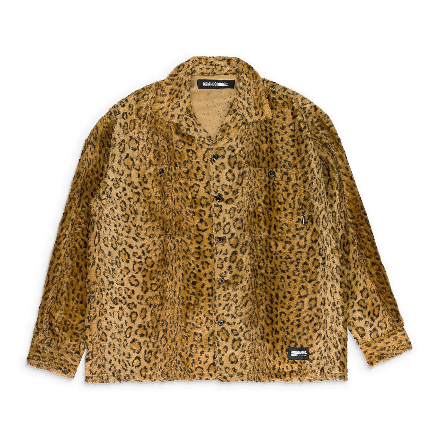 LEOPARD FUR LS MULTI CASUAL BUTTON DOWN SHIRT