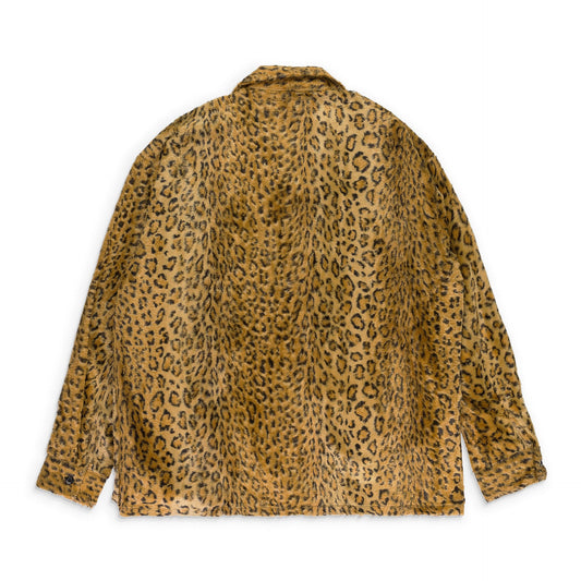 LEOPARD FUR LS MULTI CASUAL BUTTON DOWN SHIRT