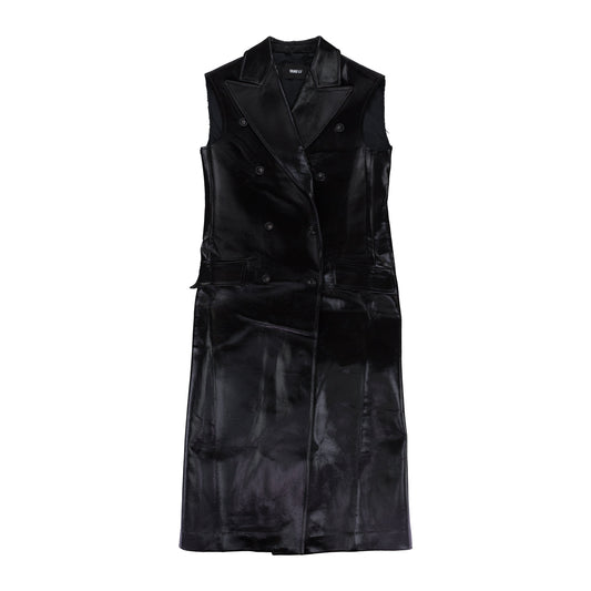 SLEEVELESS BLACK COAT