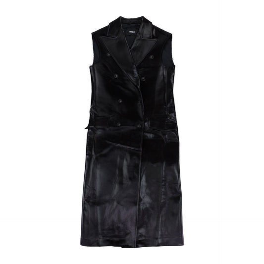 SLEEVELESS BLACK COAT