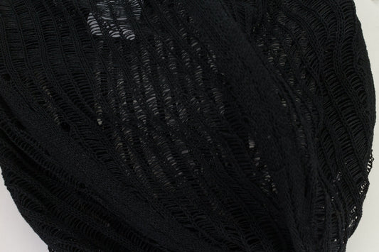 KNITTED SILK SCULPTURE BLACK BAG