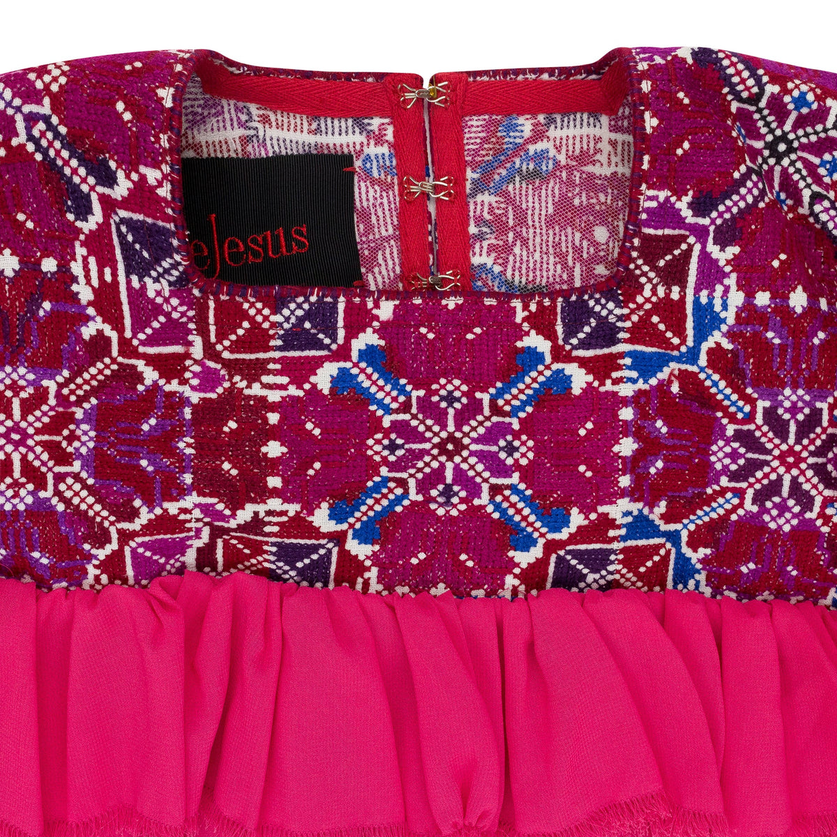 ASSORTED EMBROIDERED HUIPIL BABYDOLL PINK DRESS