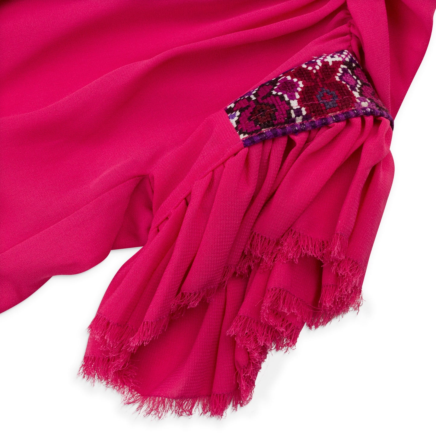 ASSORTED EMBROIDERED HUIPIL BABYDOLL PINK DRESS