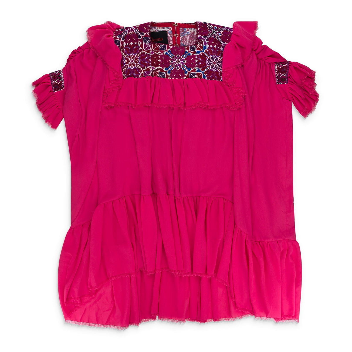 ASSORTED EMBROIDERED HUIPIL BABYDOLL PINK DRESS