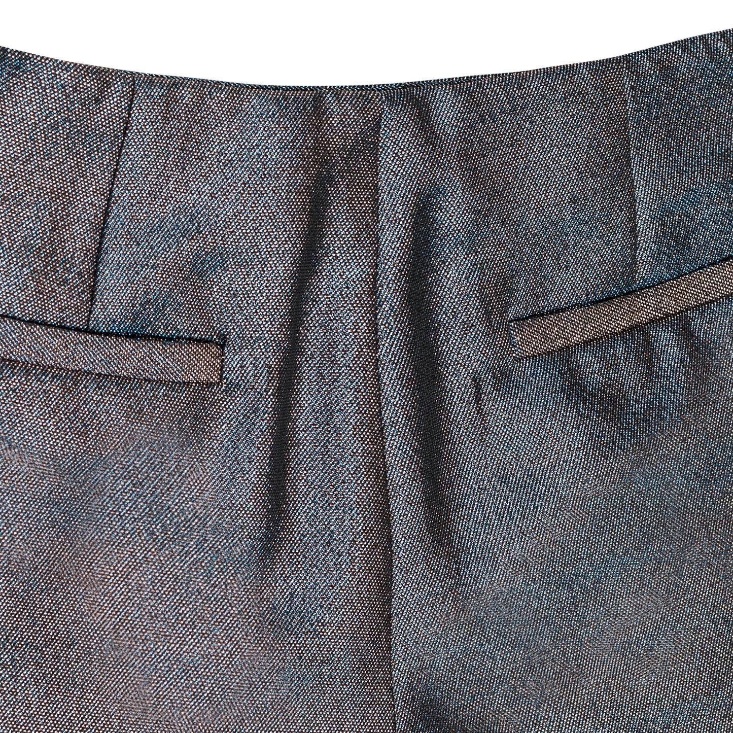 PLEATED BLUE MINI SKIRT