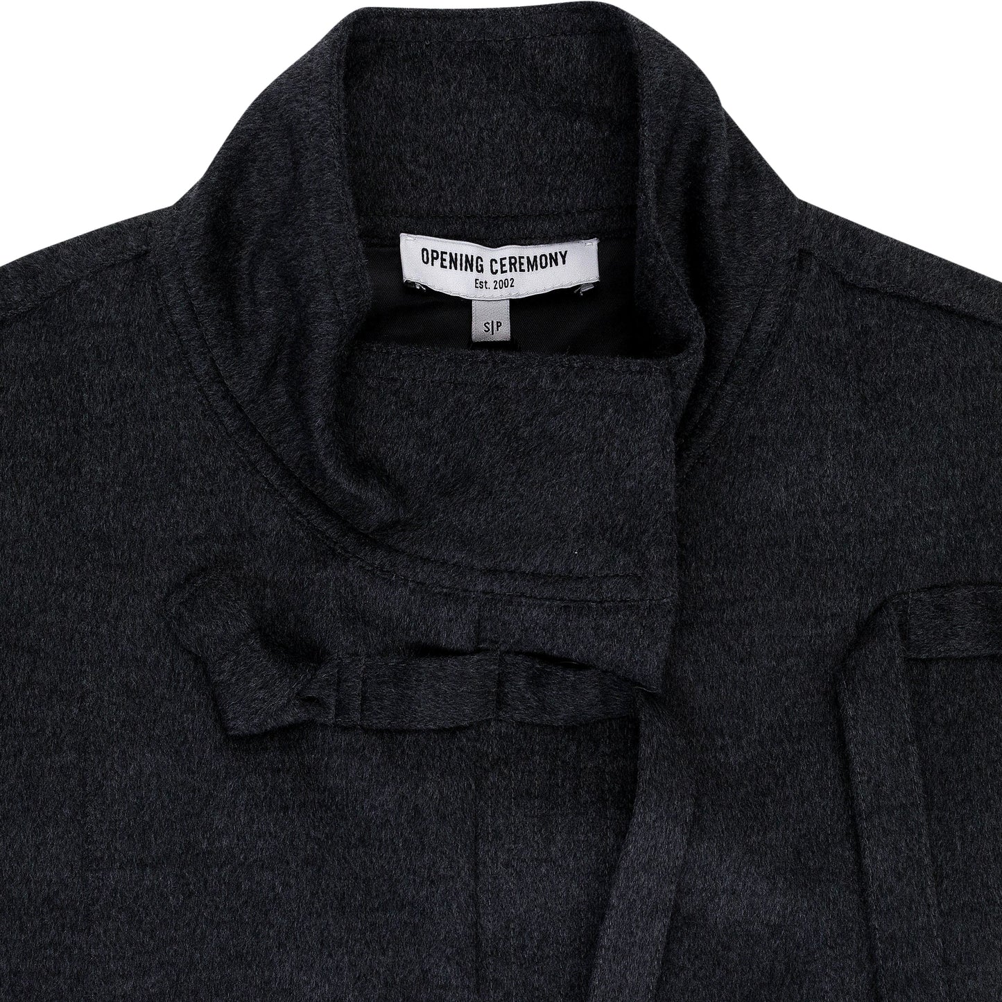 WOOL TIE KNOT BLACK JACKET