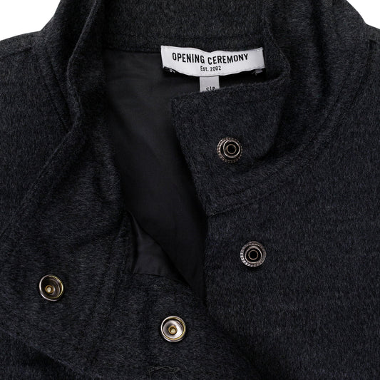 WOOL TIE KNOT BLACK JACKET