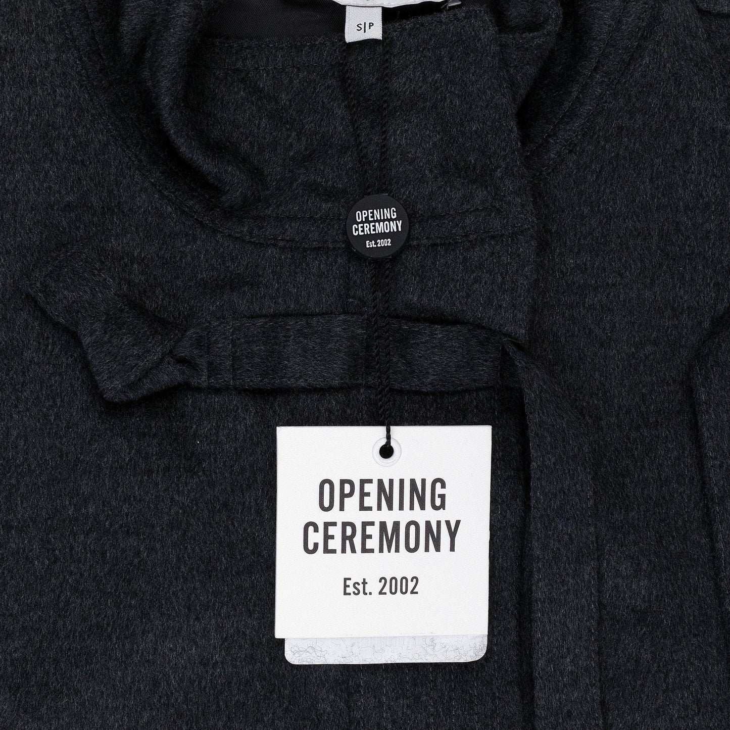 WOOL TIE KNOT BLACK JACKET