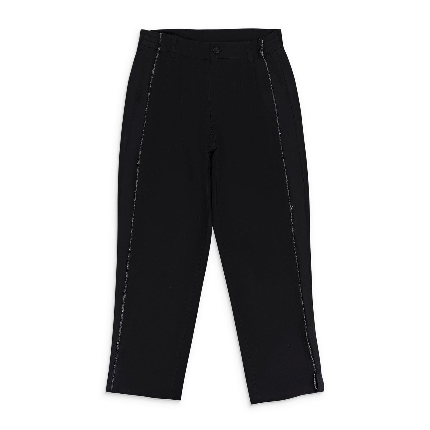 SLICED TAILORED BLACK TROUSER