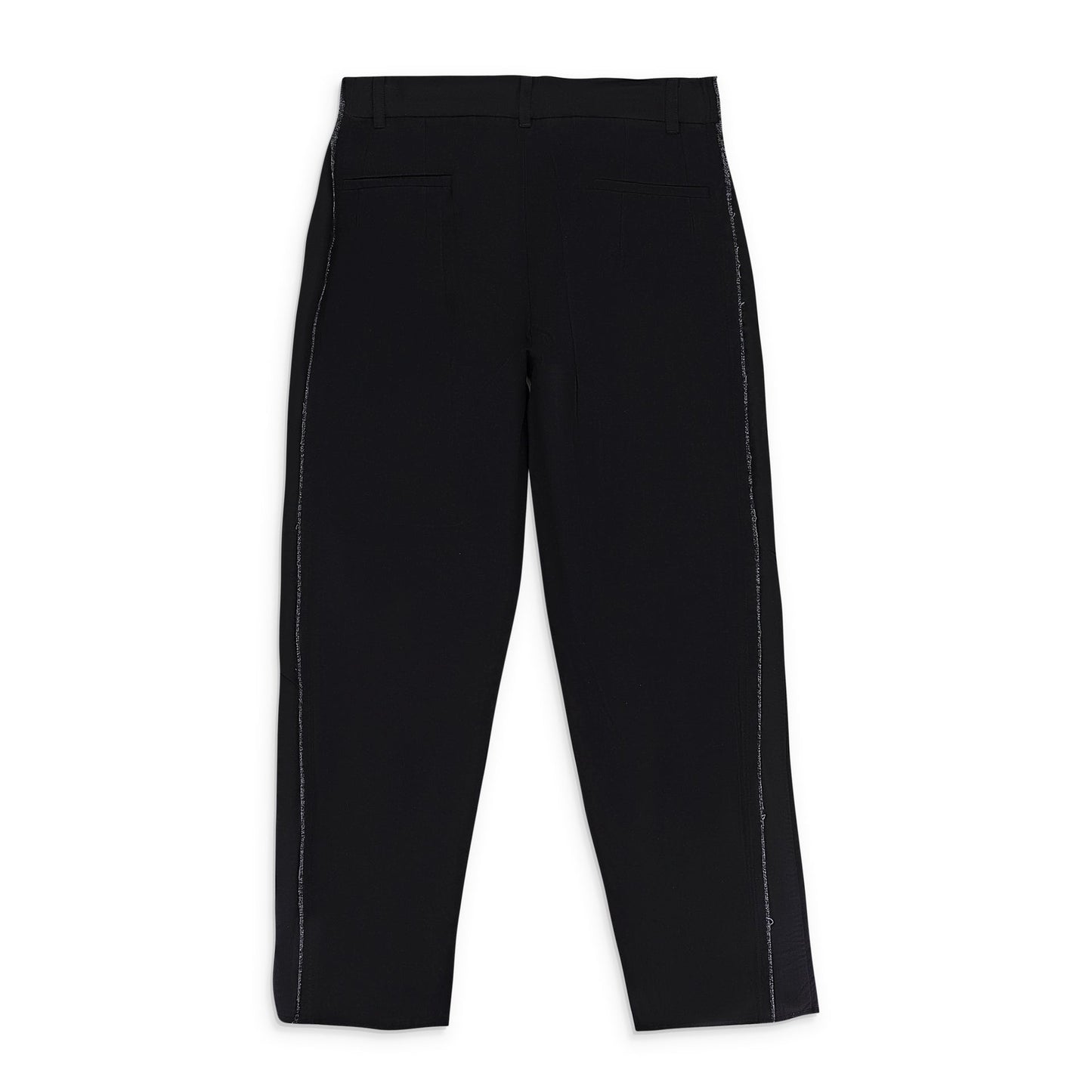 SLICED TAILORED BLACK TROUSER