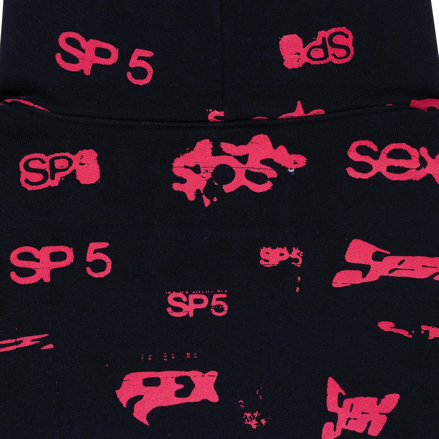 ALL OVER PRINT BLACK, RED HOODIE & SWEATSHIRT