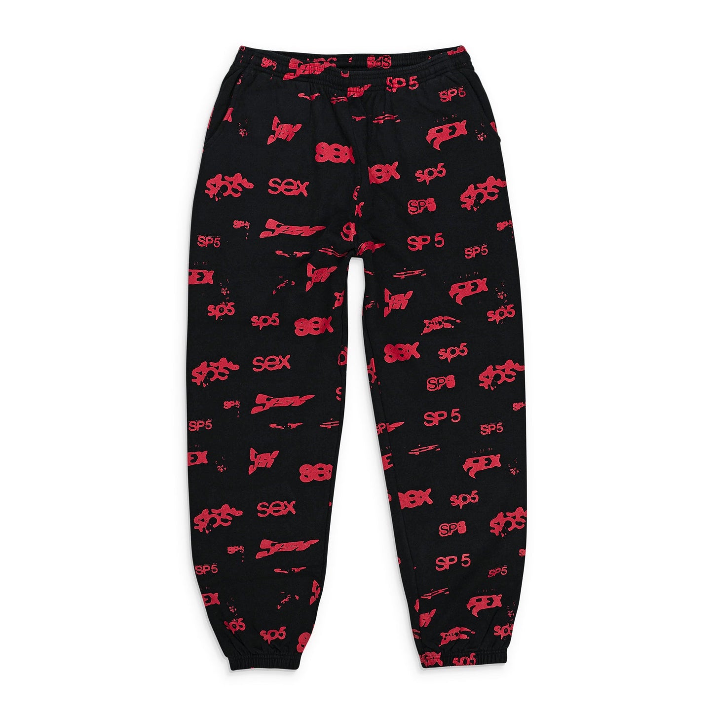 ALL OVER PRINT BLACK, RED JOGGER & SWEATPANTS
