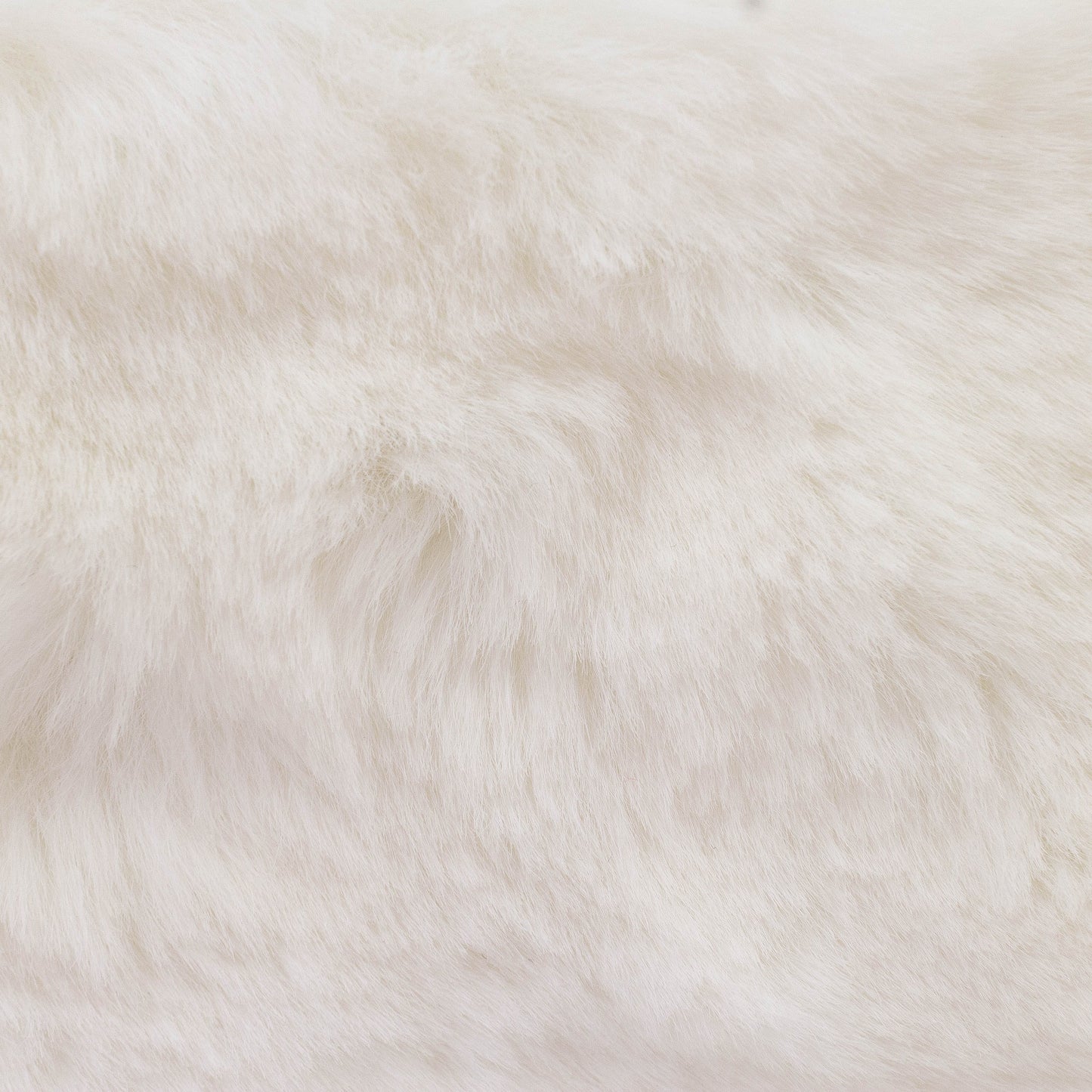 SQUARE MINI FAUX BUNNY WHITE CLUTCH