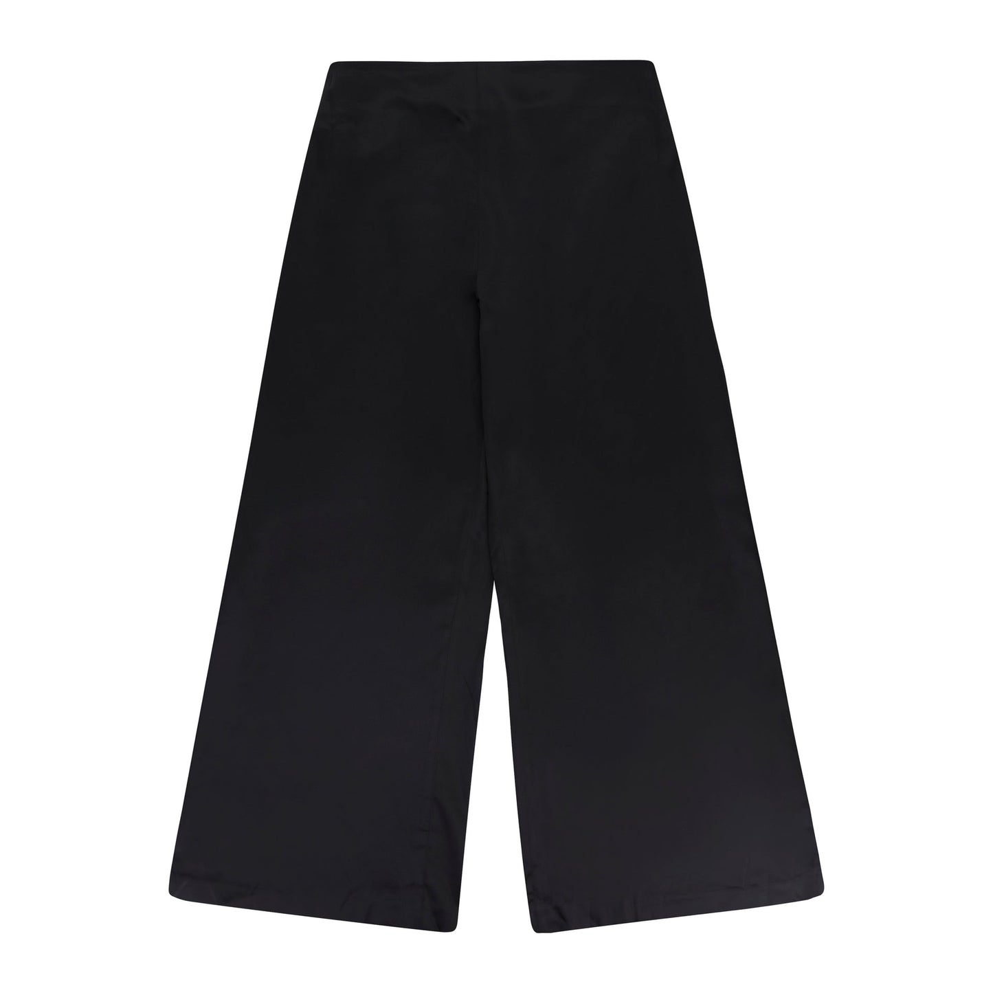 WRAP TIE BLACK STRAIGHT PANTS