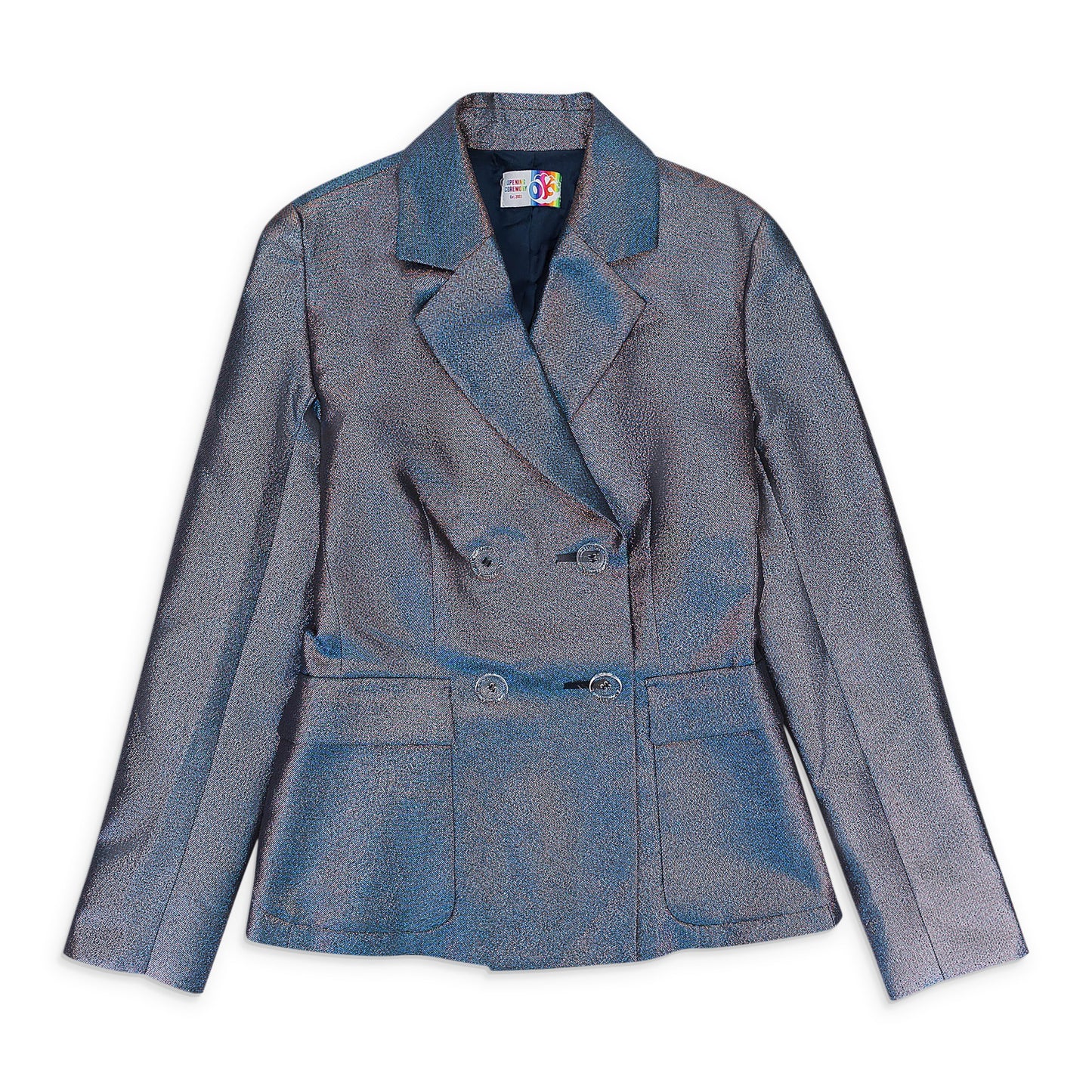 DOUBLE BREASTED BLUE BLAZER