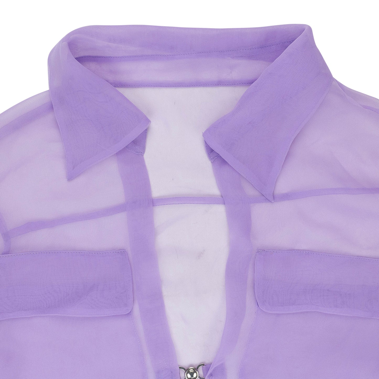 SEE-THROUGH LILAC BLOUSE