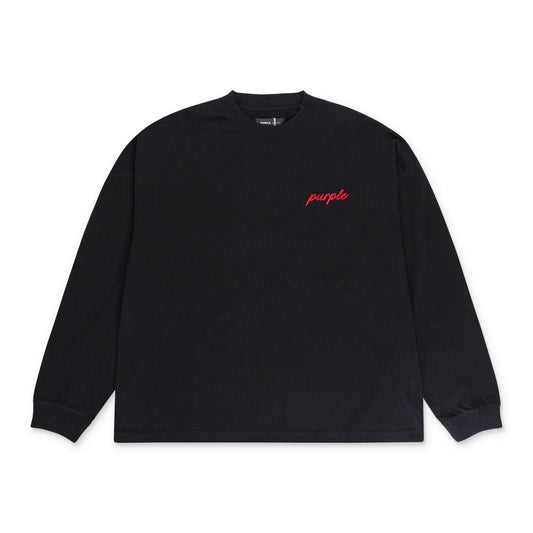 OVERSIZED LS TEE BLACK T-SHIRT