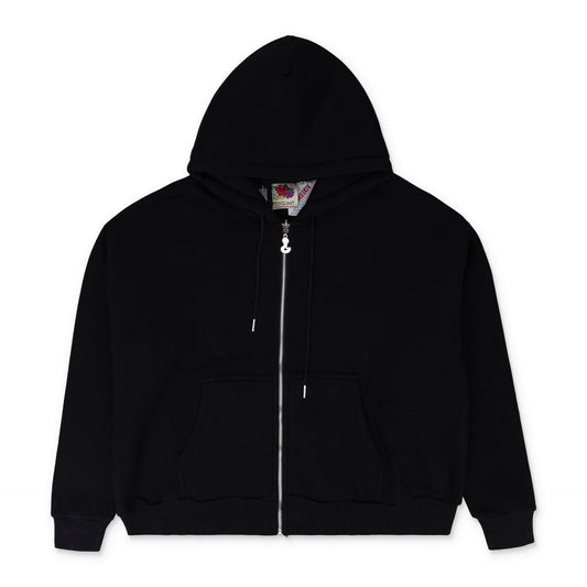 MULTI TAG BLACK HOODIE