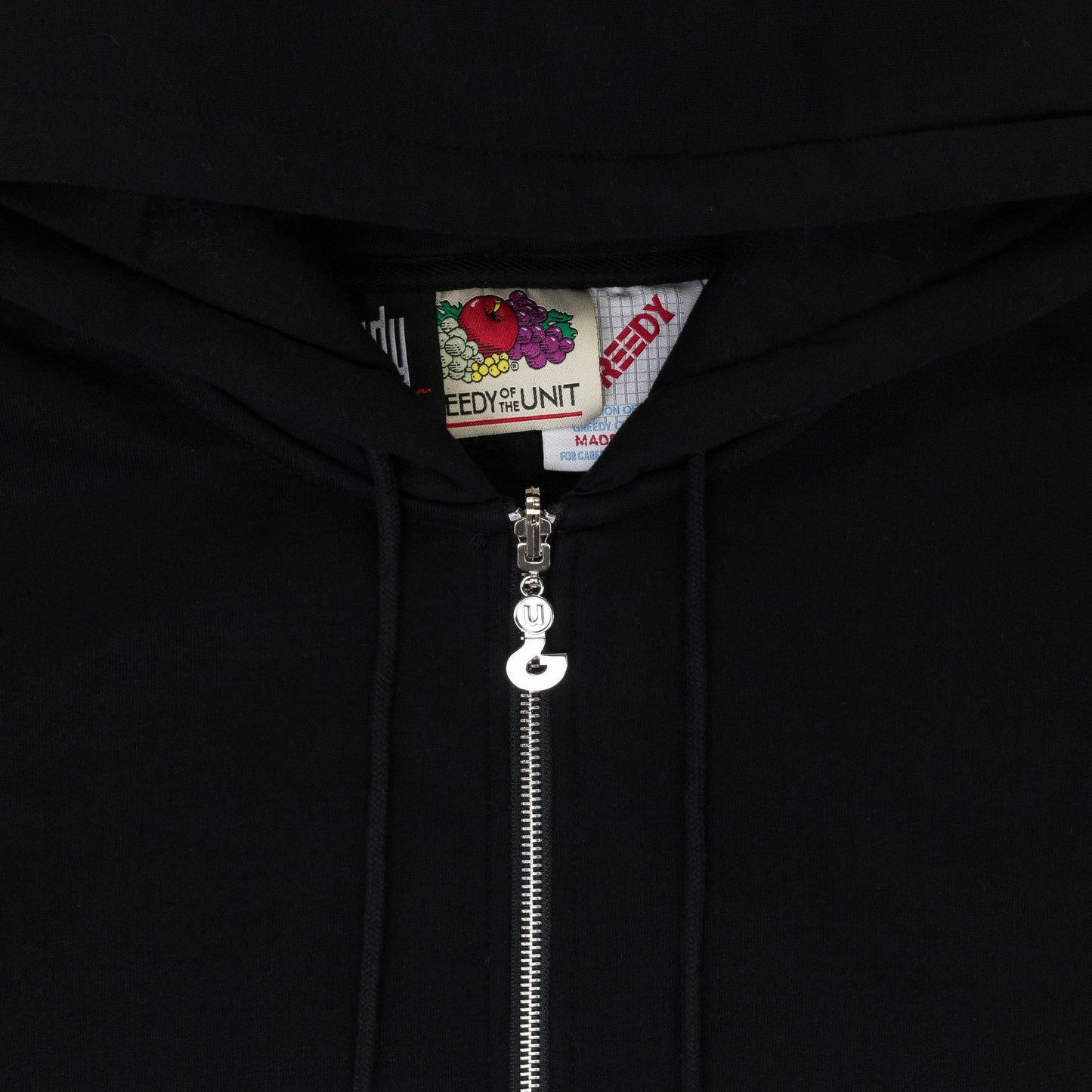MULTI TAG BLACK HOODIE
