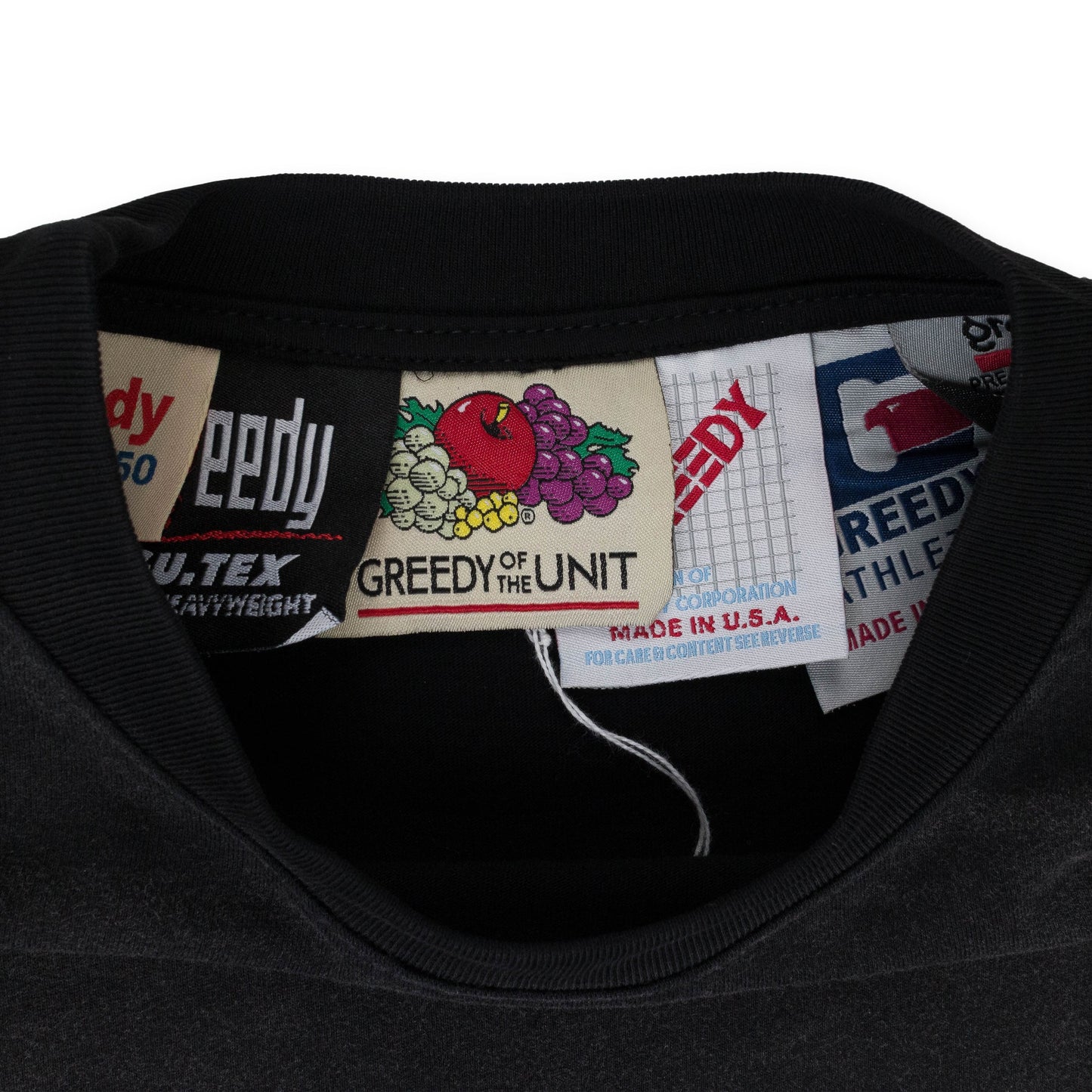 MULTI TAG BLACK T-SHIRT