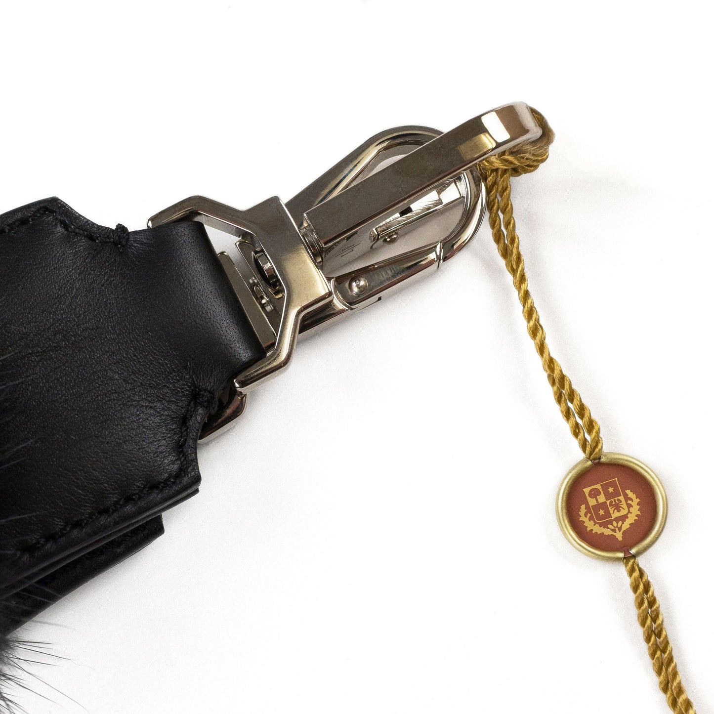SILK CALF MINK BLACK SHOULDER STRAP